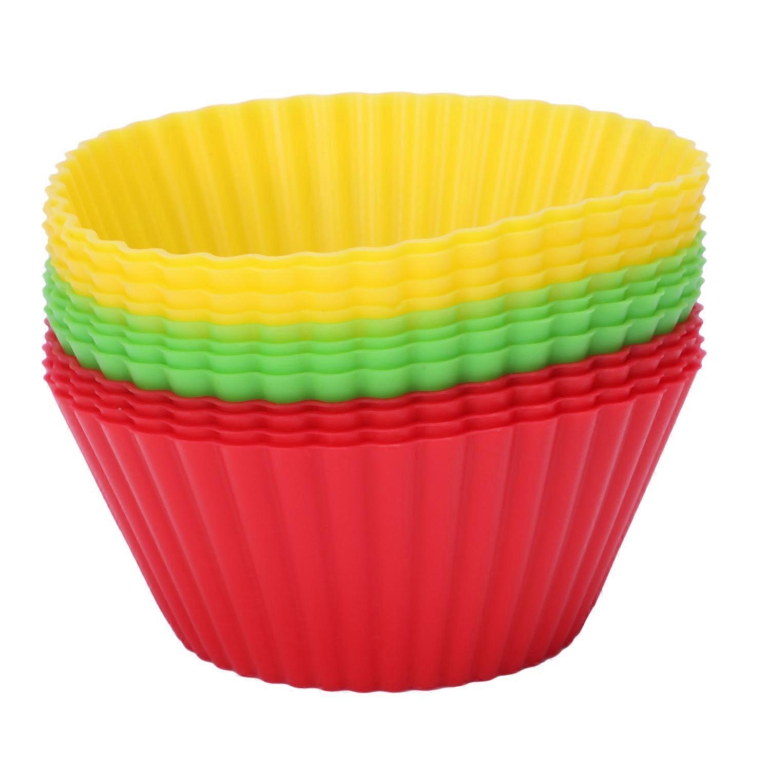 12 pcs Silicone Cake Cupcake Liner Baking Cup Mold