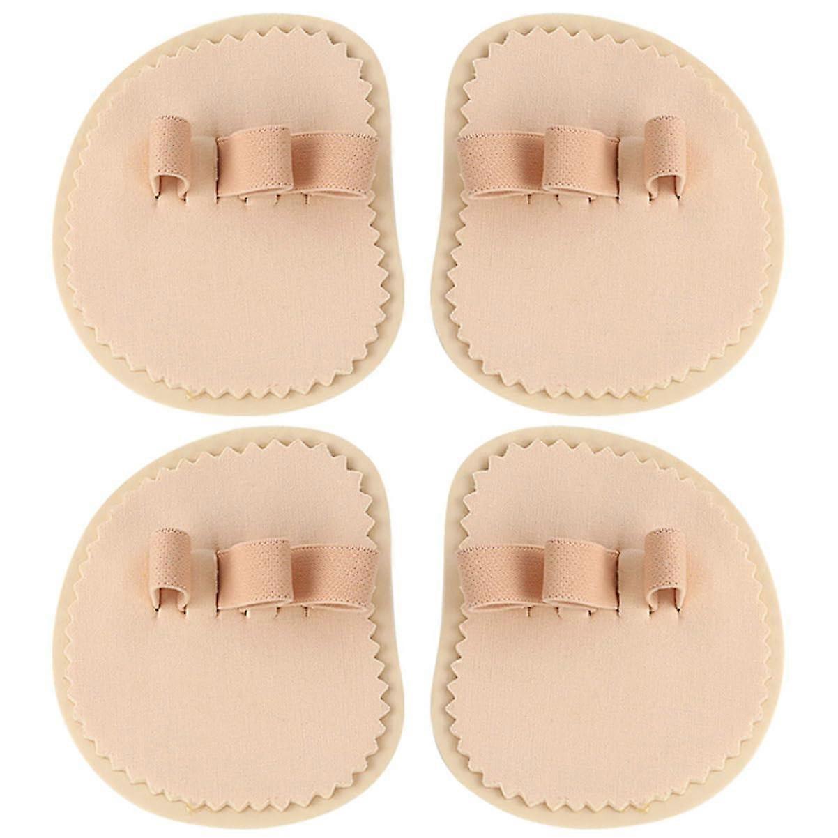 Reusable Toe Separators for Bunion Relief, Breathable Toe Spacer with Elastic Big Toe Loop, 4pcs