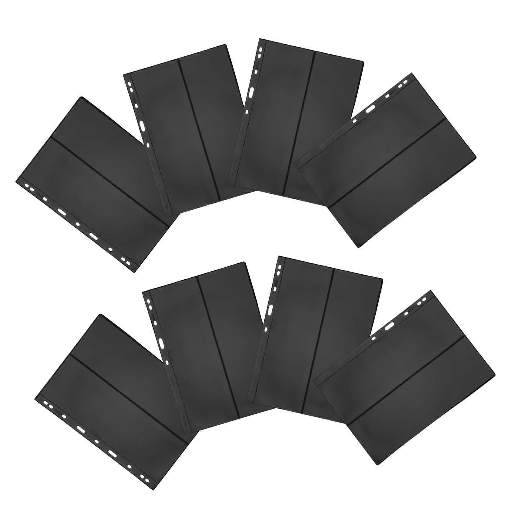 10Pcs Double Sided Stamp Album Pages Two Row Looseleaf Collector Insert Sheets for Organized Display