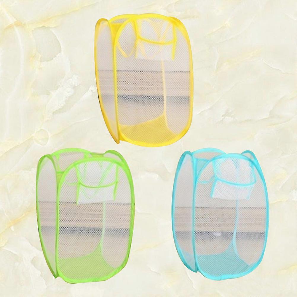 Nylon Laundry Basket for Holding Sundries 6Pcs Foldable Colored Storage Organizer