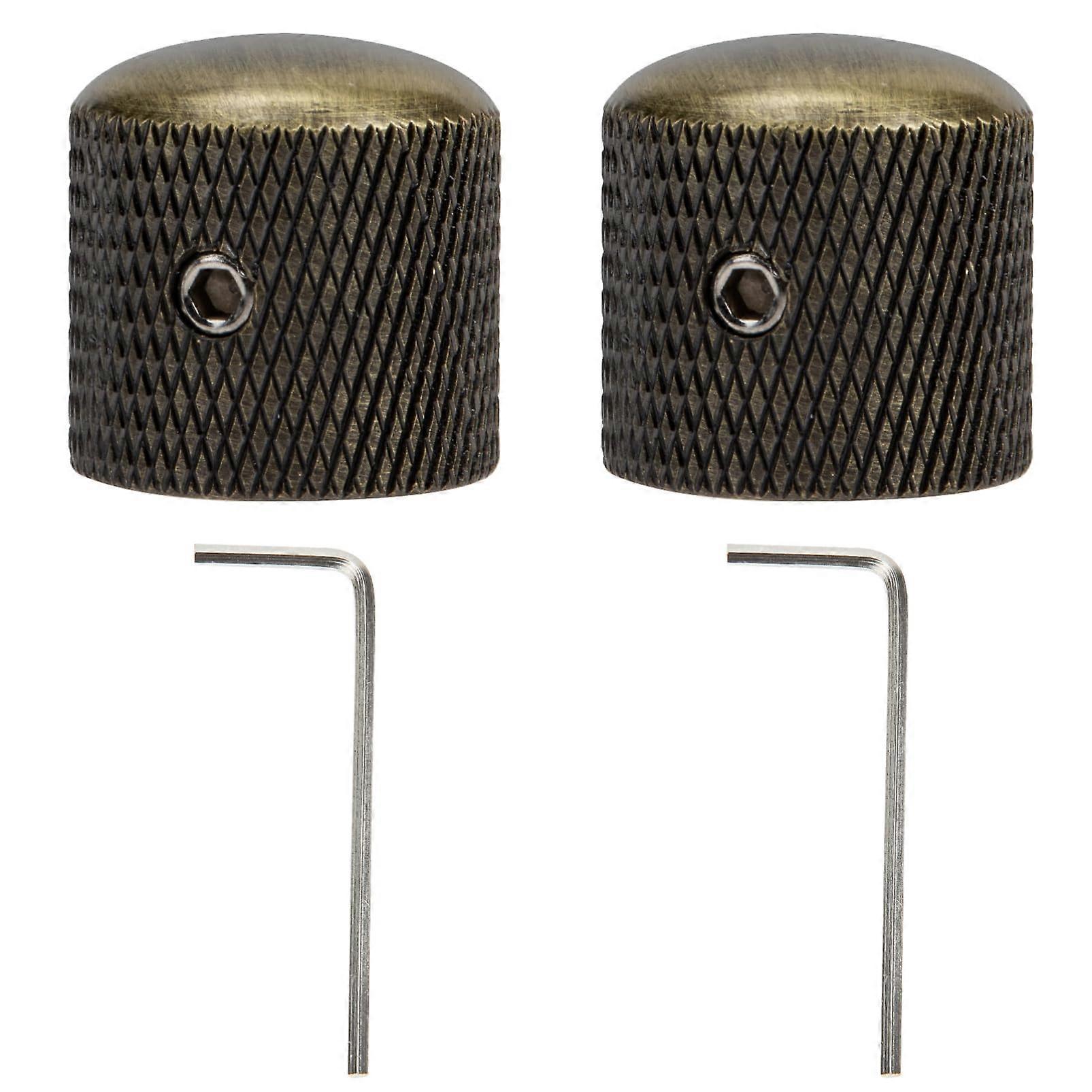 2 Sets Metal Electric Guitar Volume Control Knobs with Wrench, Easy Install Fits Standard Pots