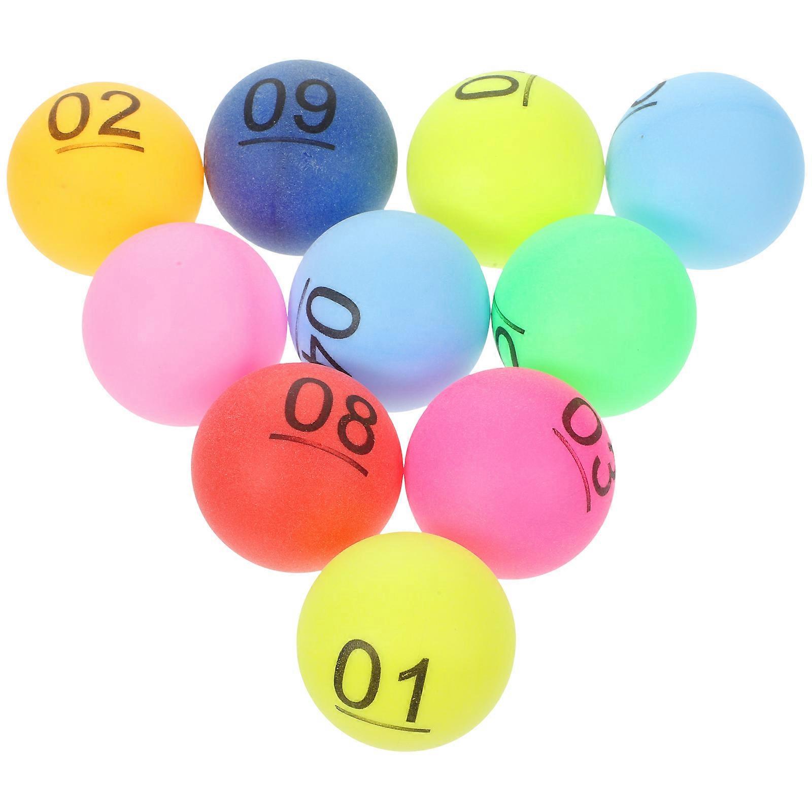 Assorted Color Balls Numbered Balls for Party Games 10Pcs PP Material