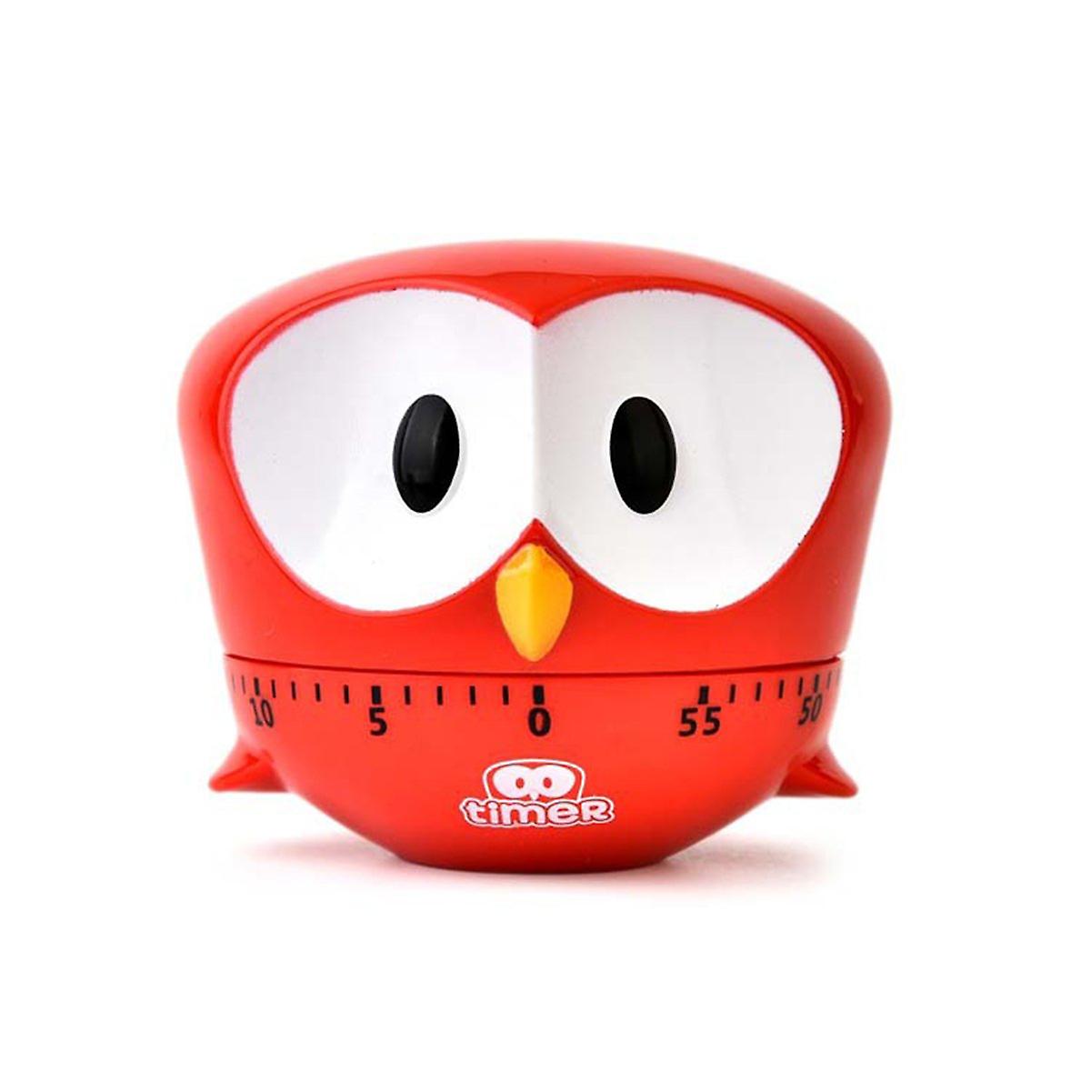 Mechanical Rotating Egg Timer for Kitchen,0~60 Minutes Timer for Mulitpurpose(Red)