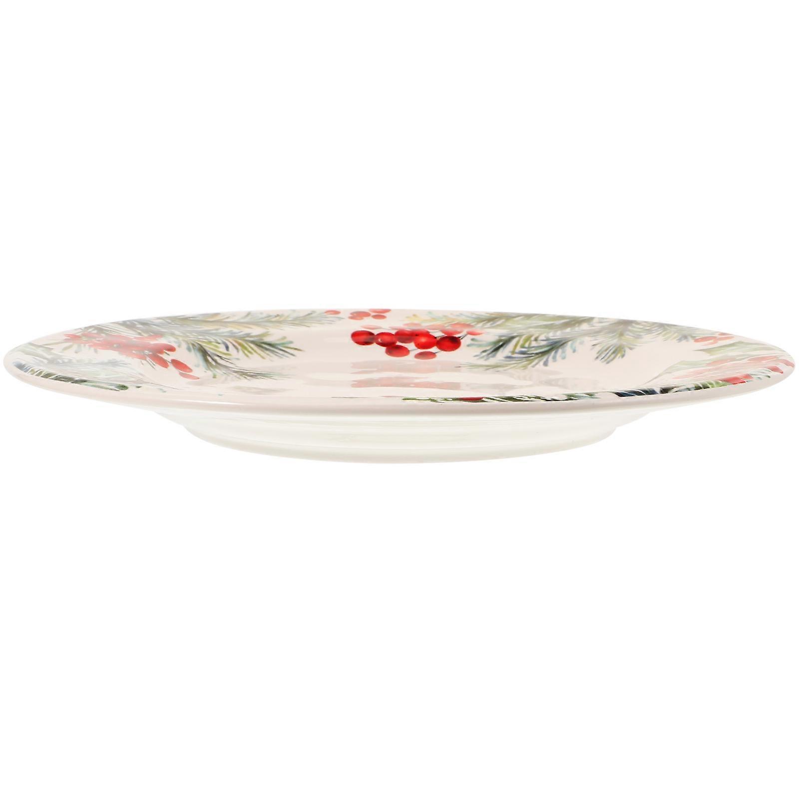 Ceramic Serveware For Snacks Elegant Design Round Shape 27.00X27.00X2.50CM 1Set