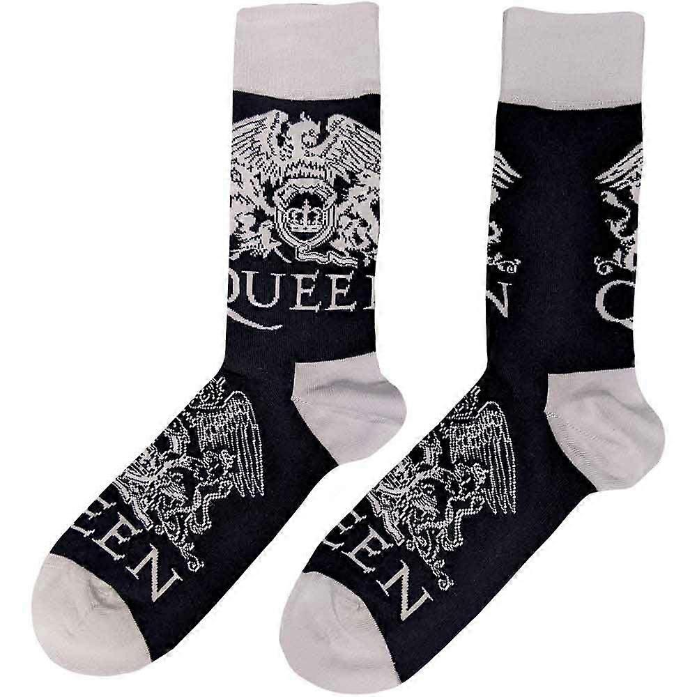 Queen White Crests Womens Ankle Socks