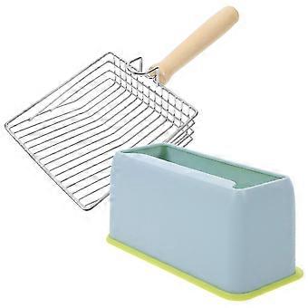 Stainless Steel Cat Litter Scoop Set with Holder (3-Pack)