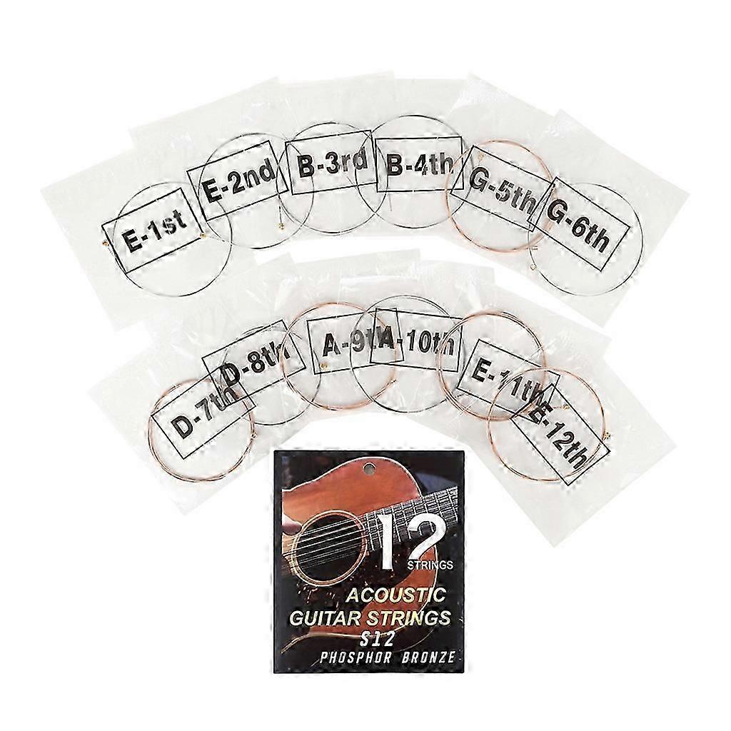 12Pcs Acoustics Guitar Strings for 12 String Classical Guitar Accessories