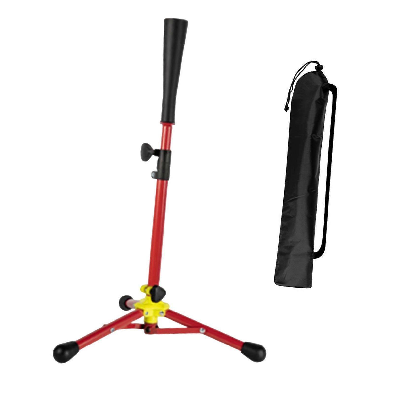 Adjustable Tripod Base for Baseball, Softball And Softball. Stable Support for. Red