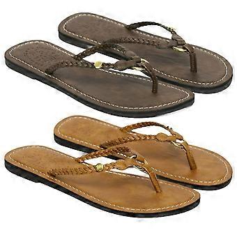 Superdry Damen-Flip-Flops aus geflochtenem Kunstleder