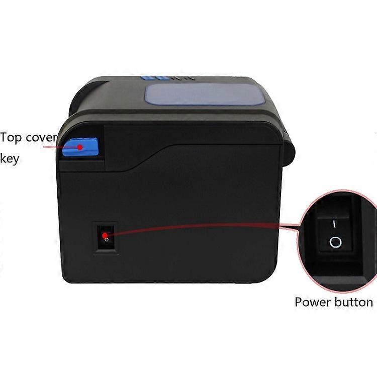 Xprinter XP-370B Barcode Printer Self-adhesive QR Code Printer Label Clothing Tag Thermal Ticket Machine(UK Plug)