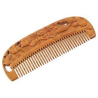 Coffee Hair Detangler Comb Natural Wooden Comb for Salon Use 1Pcs