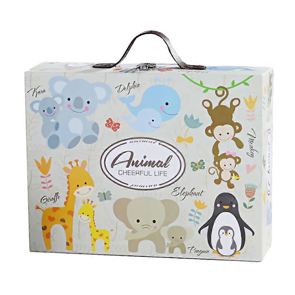 Luxury Paper Suitcase Gift Bag with Handle for Storage Use
