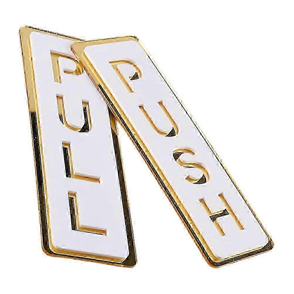 Door Pull and Push Signs Acrylic Double Layer Push Pull Signs 2Pcs
