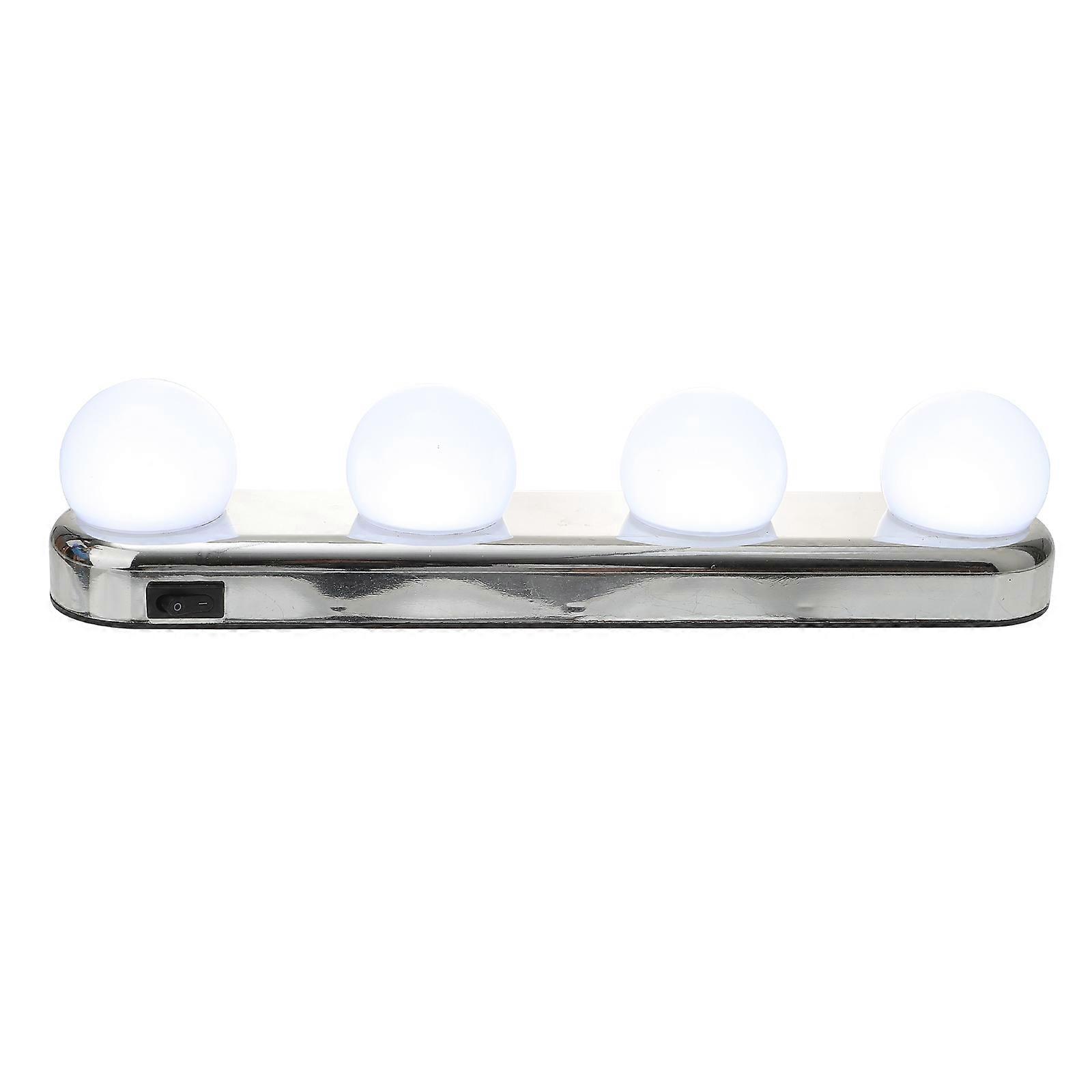 Makeup Light Mirror Front Light for Lighting 4 Bulb Portable Suction Cup