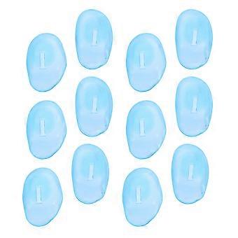 Silicone Ear Protection Tools for Hair Dye 12Pcs Tender Ear Covers Blue