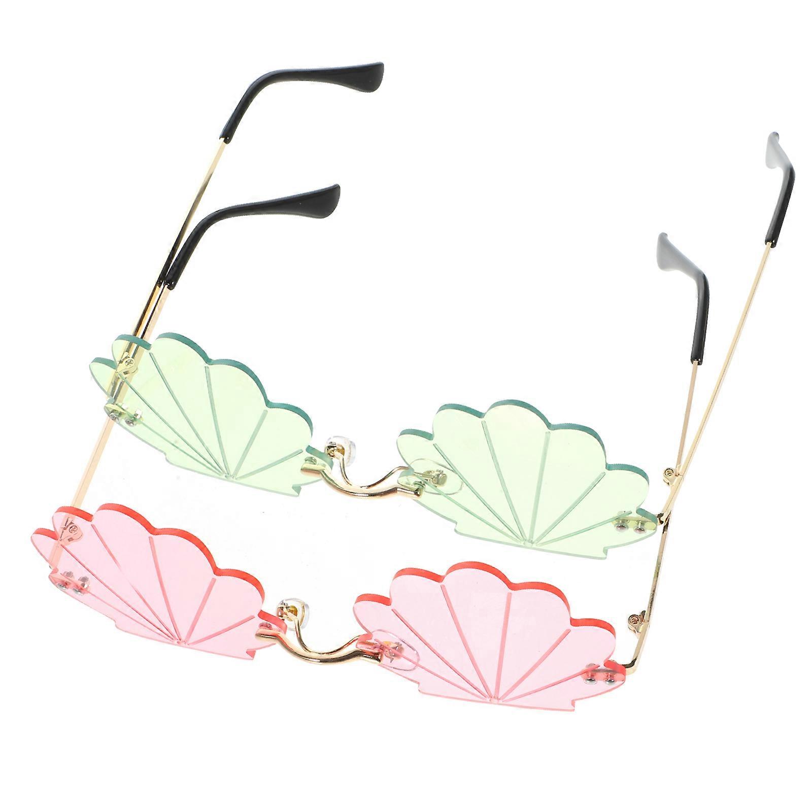Colorful Funny Sunglasses for Decor Seashell Pattern Party Eyeglasses