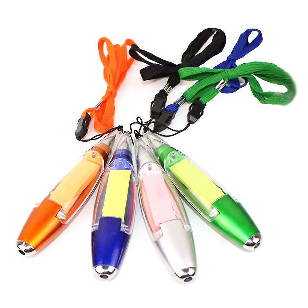 LED Lamp Pen Ballpoint Pen Featuring LED Light Function 4Pcs Set