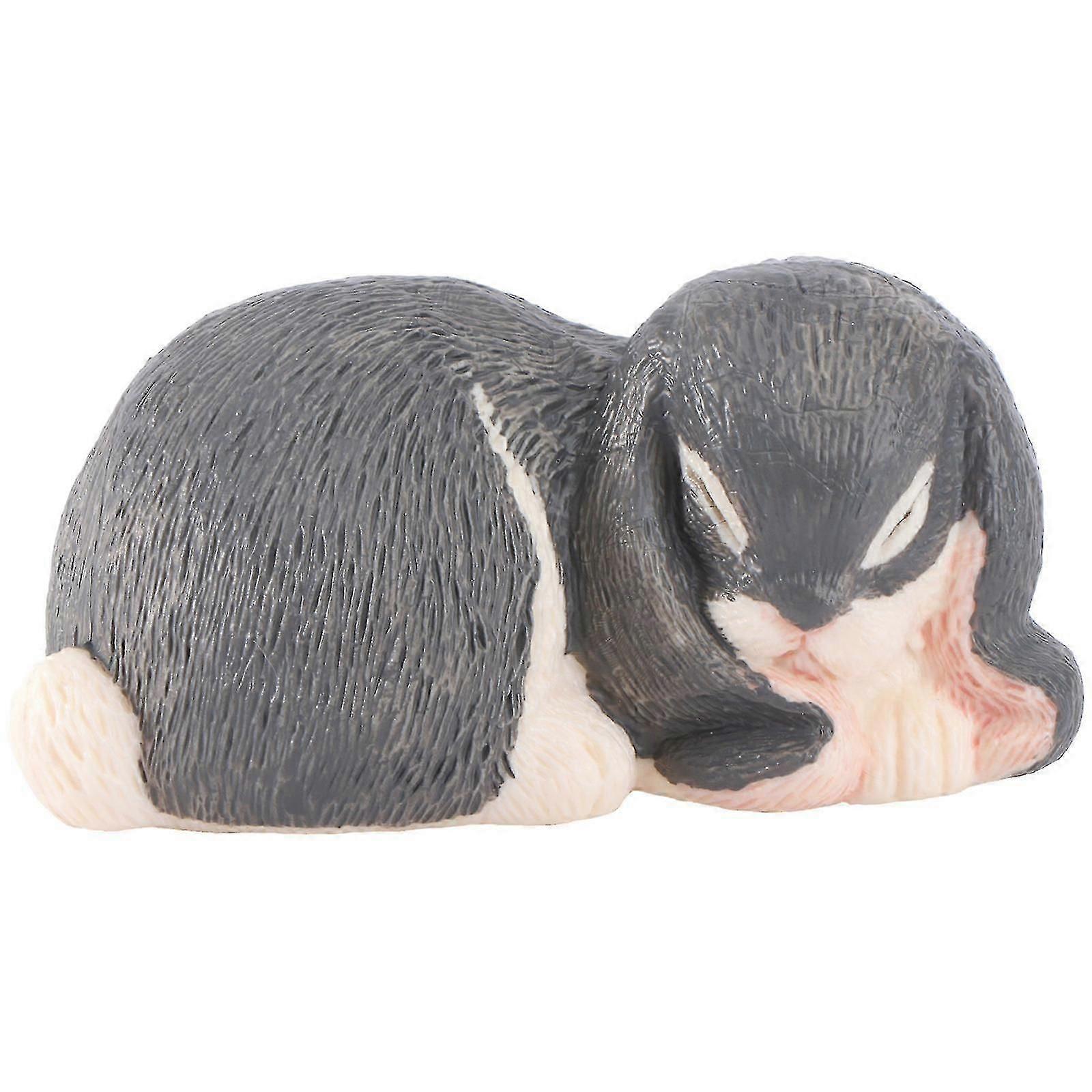 Animal Model Decor for Decor 1Pcs Long-Eared Rabbit Simulation Model