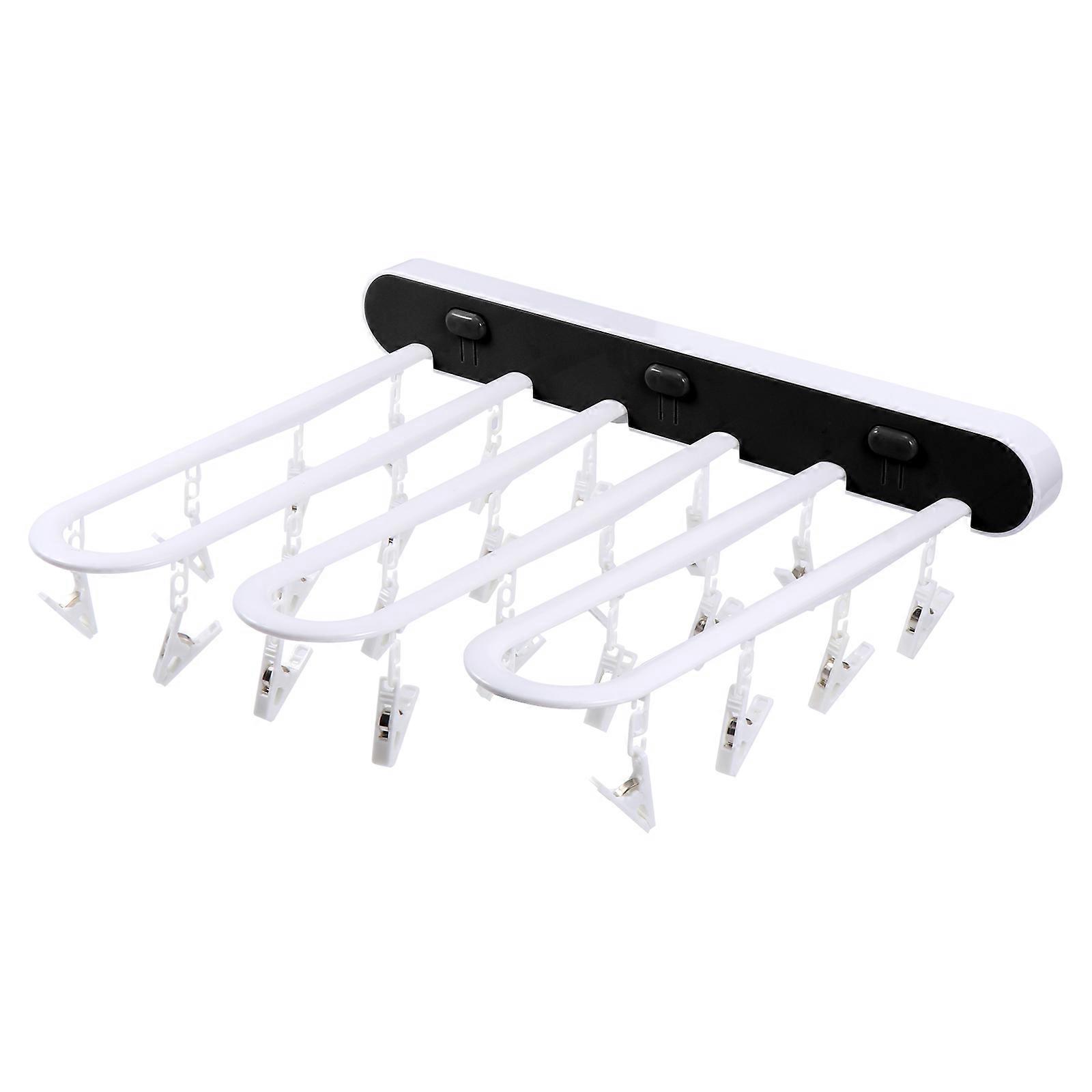 1pc Household Clothes Hanger Collapsible Multifunction Drying Rack Socks Rack