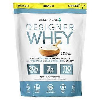 Designer Wellness, Designer Whey, Natural 100% Whey Protein Powder, Purely Unflavored, 2 lb (908 g)