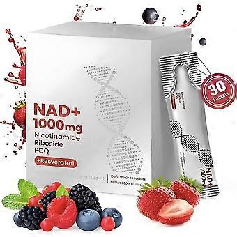 Hot New NAD+ 1000mg Berry Flavor Nutrition Drinks Mix for Skin Aging Support 30 Sticks