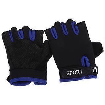 1 Pair Kids Half Finger Anti-Slip Gloves Kids Sport Gloves Half Finger Gloves for Balance Bike Cycling Roller Skating for Boys and Girls