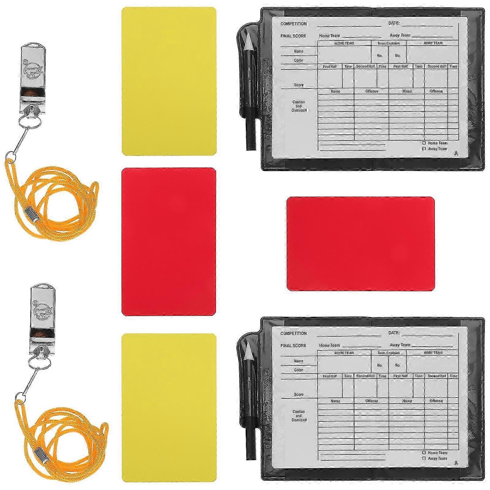 Professional Referee Kit Soccer Cards Set compatible with Referee Use 1Set