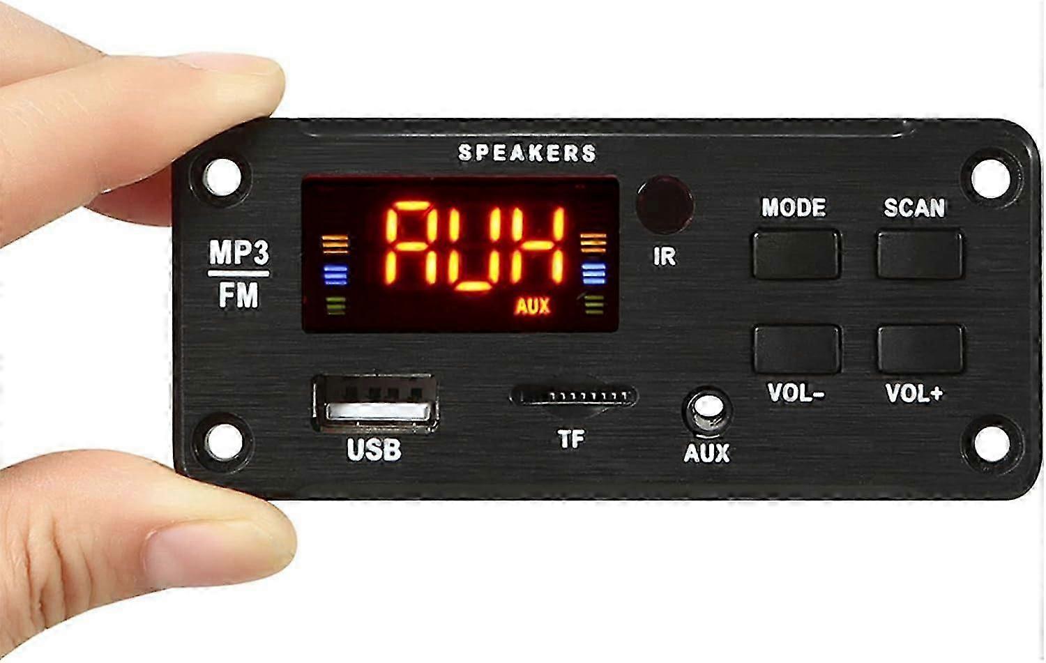 2026 Good!! Bluetooth Decoder Board, DC 6V12V Bluetooth 5.0 MP3 Decoder Module Digital Display Dual Decoding Wireless Audio Receiver Module with Remot