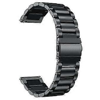 For Garmin Vivoactive 4 Replacement Wrist Strap Stylish 3-Bead 316L Stainless Steel 22mm Watch Band