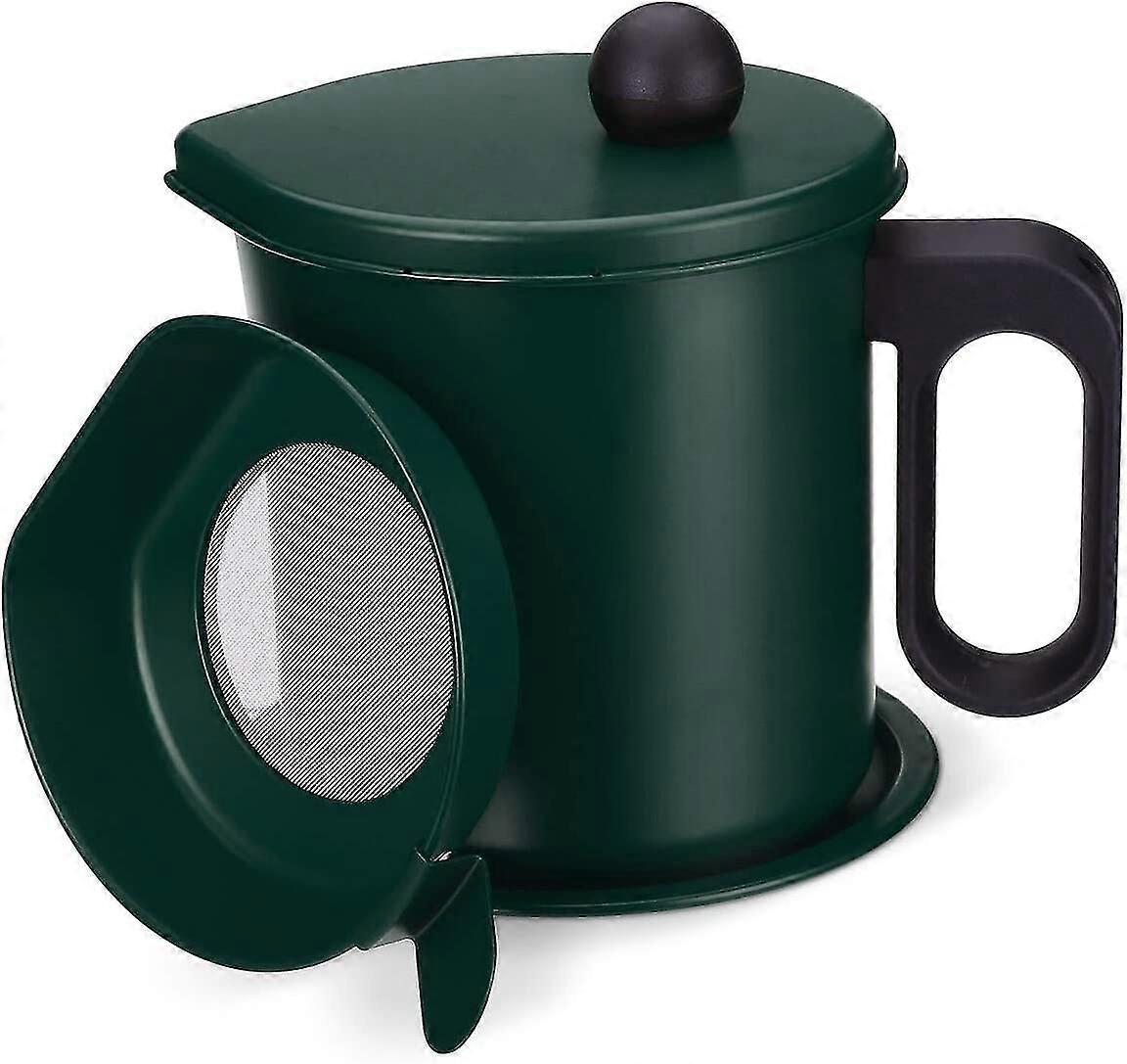 1.7l Bacon Grease Container With Mesh Strainer