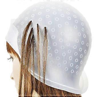 Dww-Soulignant Le Chapeau De Glaage, Outils Professionnels De Coiffure De Silicone De Salon, Avec Le Crochet De Cheveux De Coloration Frosting Cap Bon