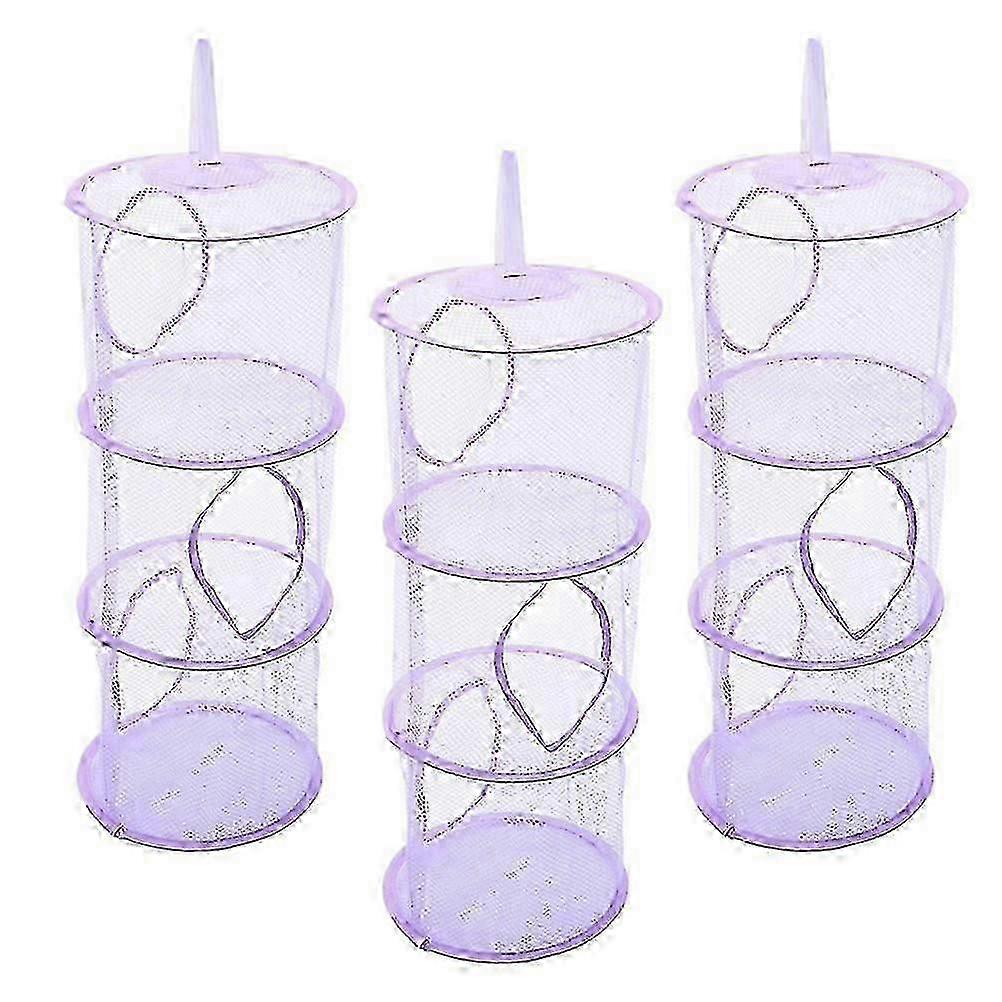 Stuffed Animal Holder Multi-Layer Net for Storage 3Pcs Foldable Hammocks