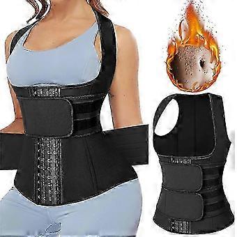 Neoprene Waist Trimmer Vest compatible with Women with Double Tummy Control and Sweat Slimming