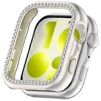 Capa para Huawei Watch Fit 5 com decoração de strass, transparente, em policarbonato, meia proteção para a moldura do relógio - Fosco Starlight