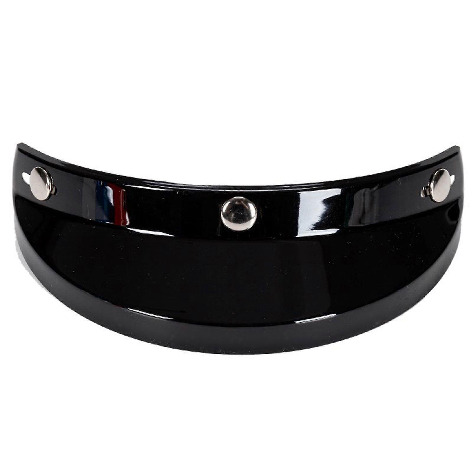 Universal Motorcycle 3 Snap-Button Visor Flip Up Down Open Face Helmet Wind