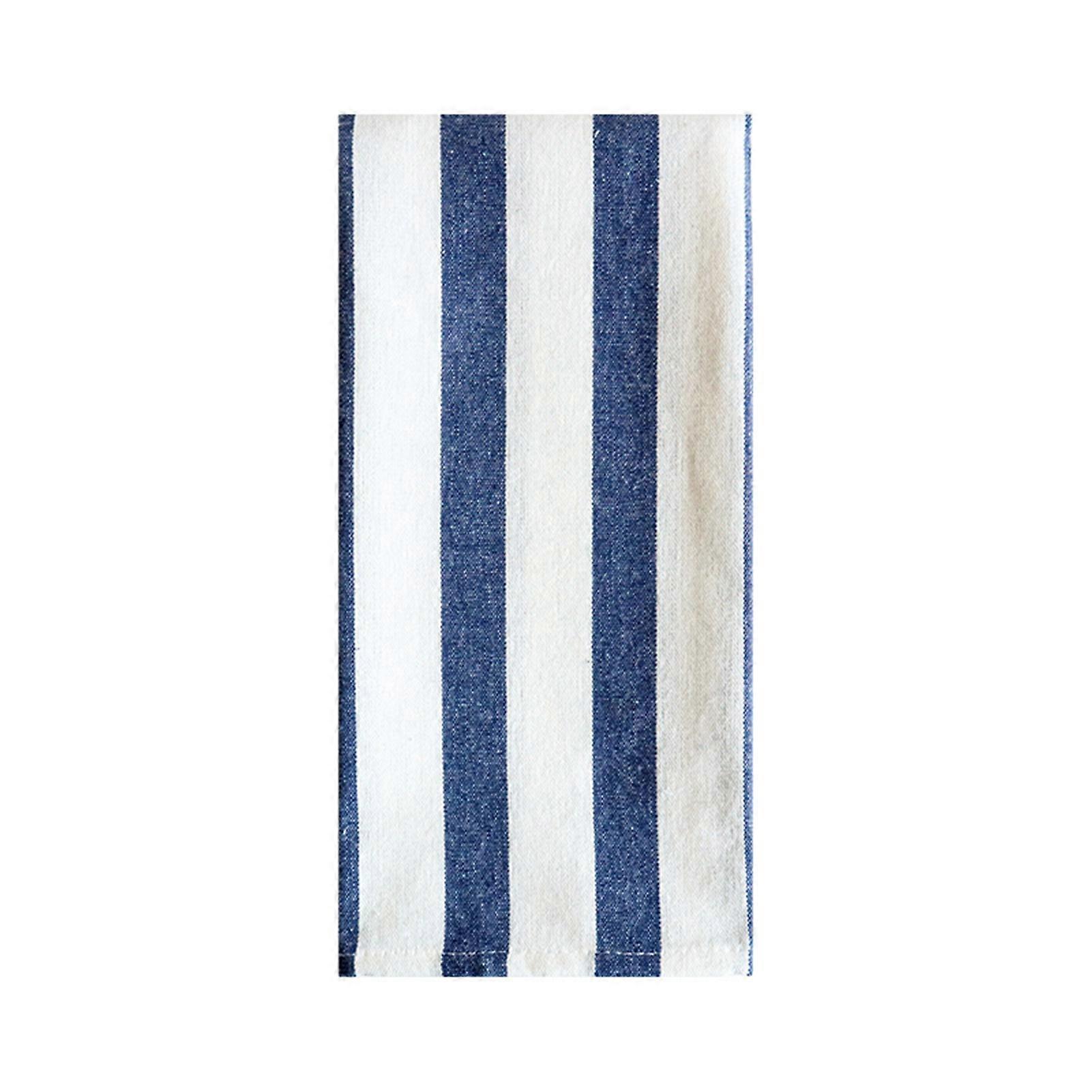 Kitchen Dish Towel with Absorbent Quick Drying Blue Grid Design