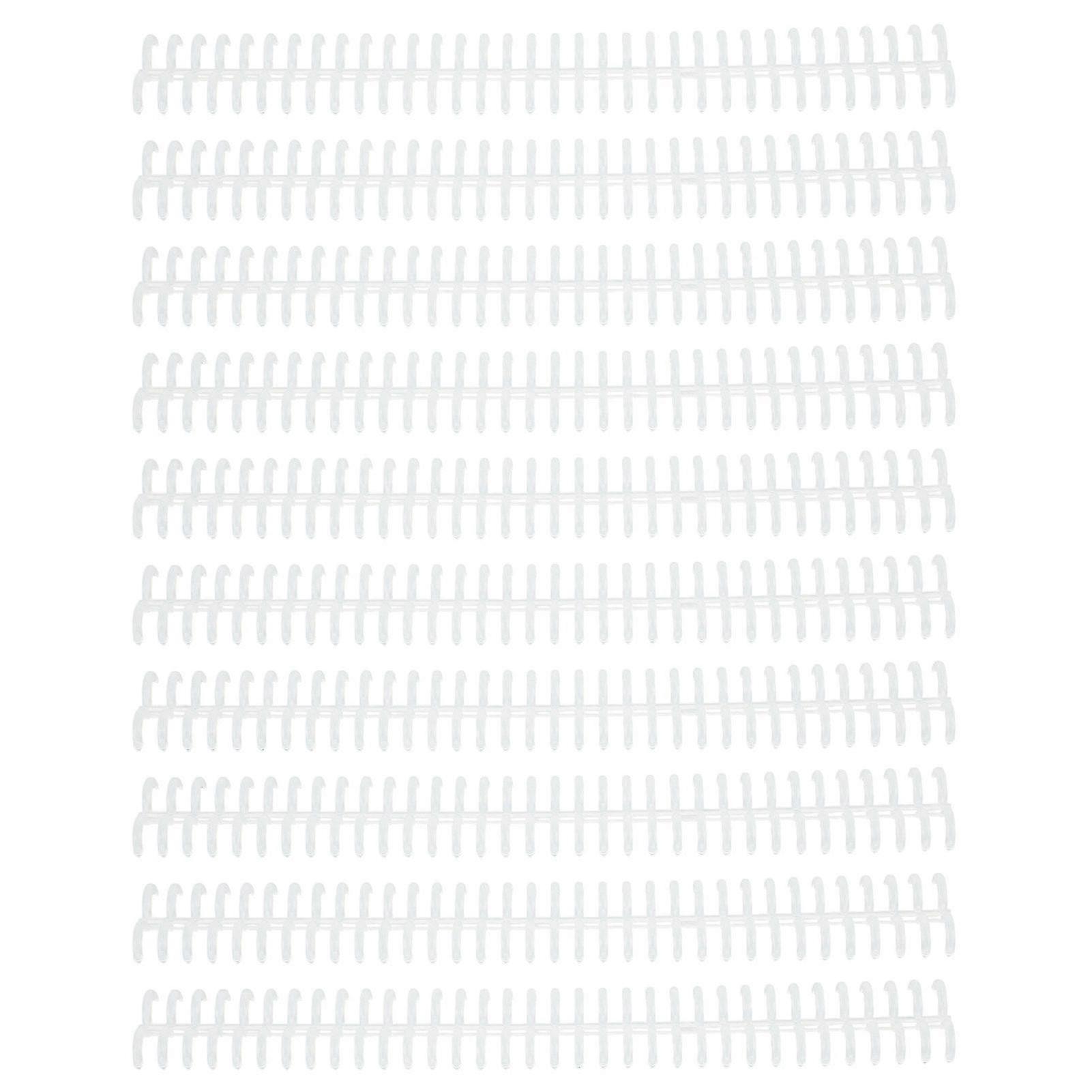 10PCS 34 Hole Binding Spine Plastic Split Loose Leaf Rings Detachable Binding Loop 12mm Diameter Transparent