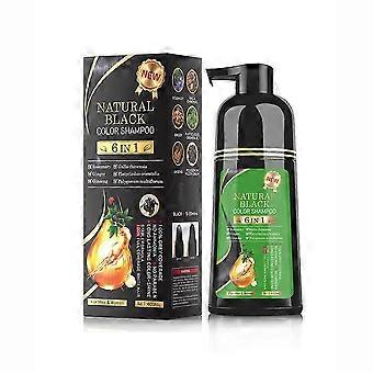 400ML  6-in-1 Cover Grey Hair Care Fast Magic Black Hair Shampoo Dye Repair Damaged Improve Split Hair Rough