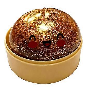 DOWMOO Giocattolo antistress a forma di panino al vapore color oro intenso con scatola per la cottura a vapore, per adulti e bambini.
