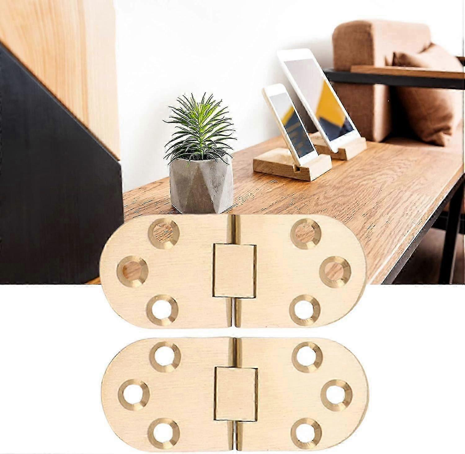 Sets Folding Sewing Machine Table Hinge Rustproof Top Hinge Round Edge 180 Degree Flap Hinge(2.0mm) zoog