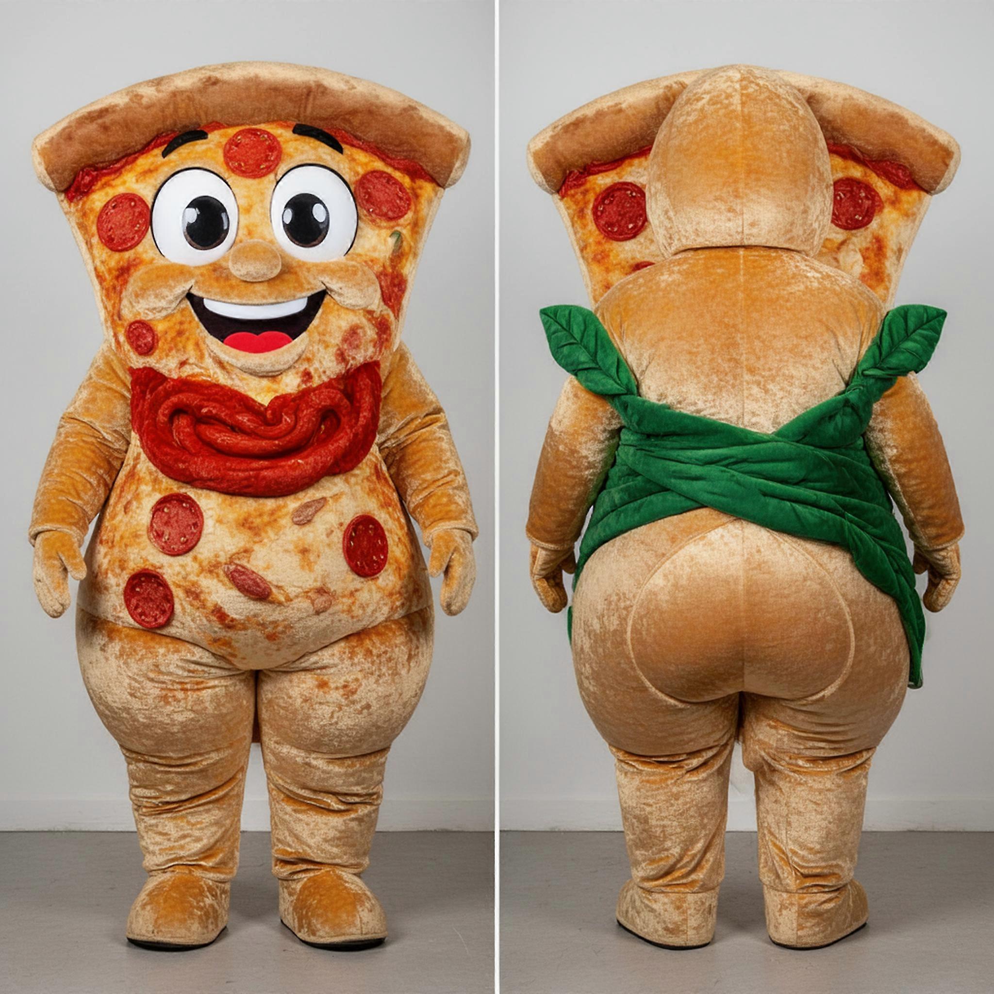 MASTICOT Golden Plush Pizza Mascot