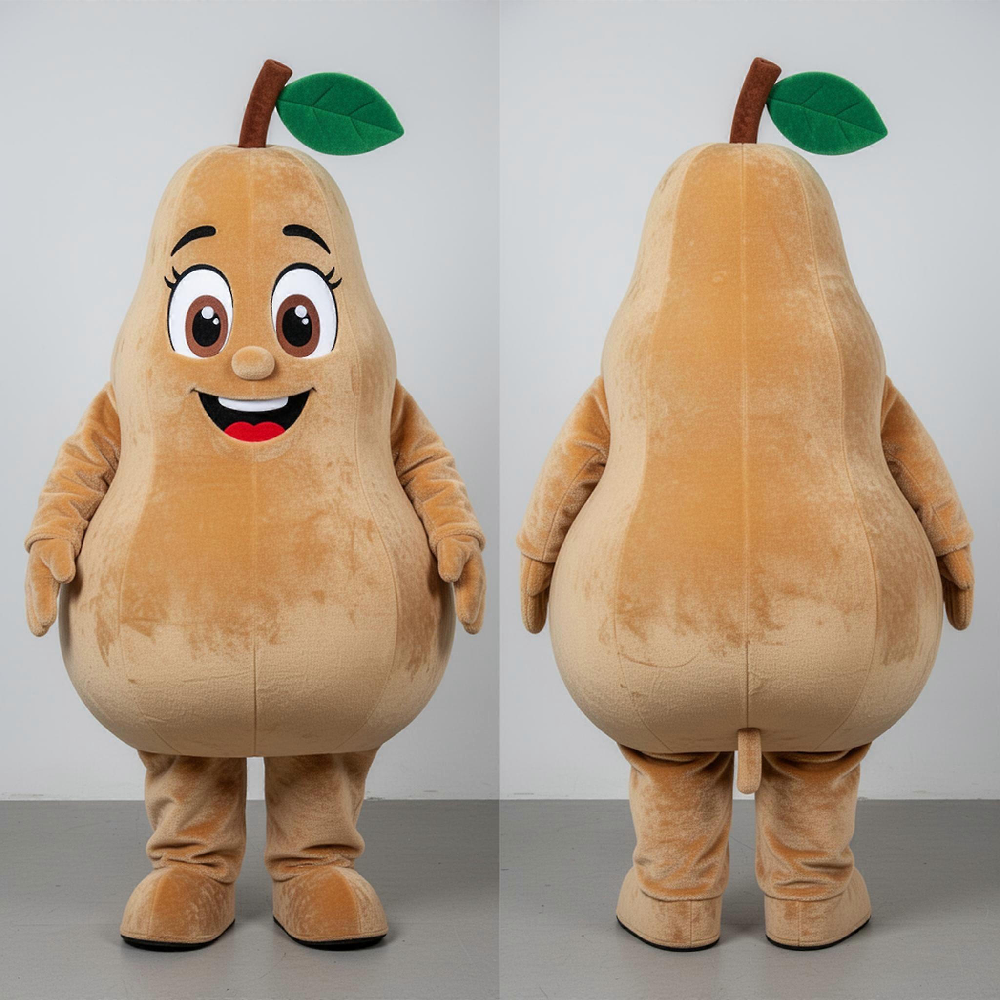 MASTICOT Tan Velvety Pear Mascot