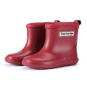 Stivali da pioggia per bambini scarpe da pioggia impermeabili antiscivolo per ragazzi e ragazzeRosso