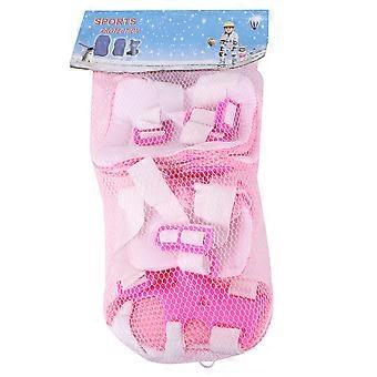 Child Knee Elbow Wrist Pads Protector Guards Protective Gear Set 6Pcs Pink
