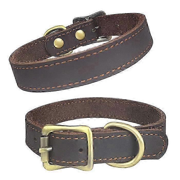 Genuine Leather Adjustable Dog Collar