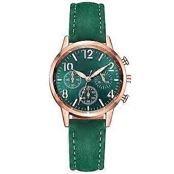 Fashion Casual Leather Belt Watch for Ladies with Small Dial Quartz Clock Dress Wristwatch - Watches