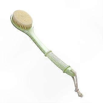 Badborstel met lange steel voor rugpeeling en lichaamsreiniging Doucheschrobber voor mannen en vrouwen (groen)