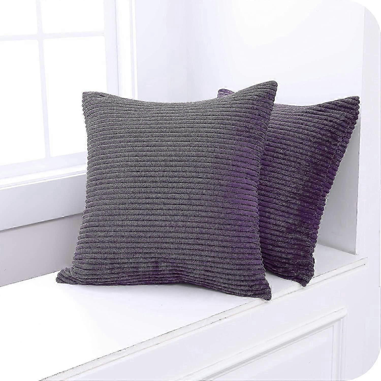 solid colour corduroy throw pillow for sofa and office