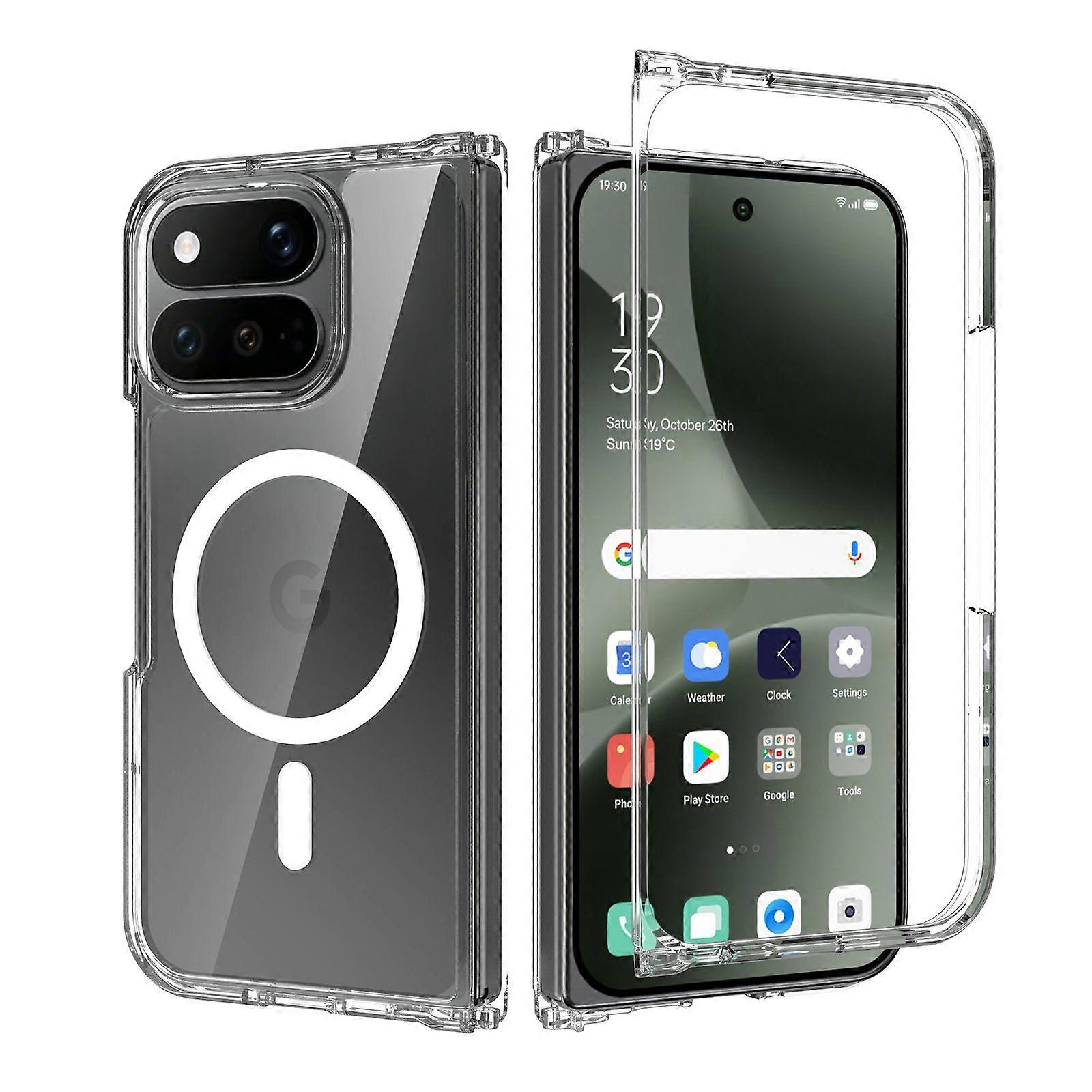 Magnetic transparent case for Google Pixel 11 Pro Fold