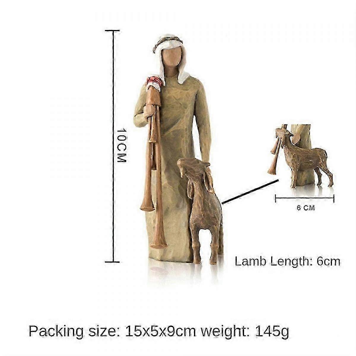 Contemporary Resin Nativity Ornament Set